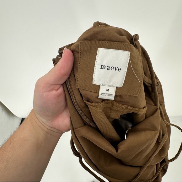 Anthropologie Maeve Brown Micro Mini Strappy Romper Size Medium - Picture 5 of 6